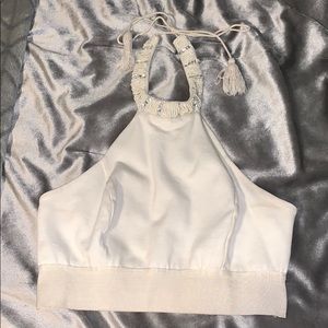 Cream crop top